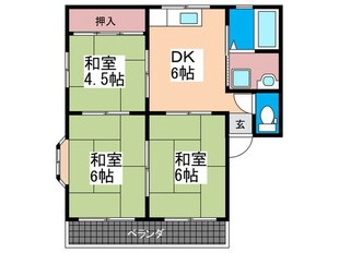 セジュ－ルヤマダＣ棟の物件間取画像